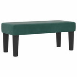 Letto a molle con materasso Verde Scuro 100 x 200 cm Velluto