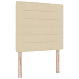 Struttura del letto con testiera Crema 120 x 200 cm Tessuto