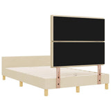 Struttura del letto con testiera Crema 120 x 200 cm Tessuto