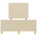 Struttura del letto con testiera Crema 120 x 200 cm Tessuto