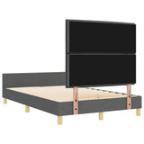 Struttura del letto Grigio scuro 140 x 200 cm Tessuto