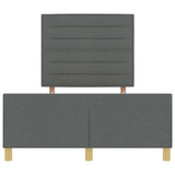 Struttura del letto Grigio scuro 140 x 200 cm Tessuto