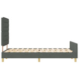 Struttura del letto Grigio scuro 140 x 200 cm Tessuto