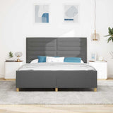 Struttura del letto Grigio scuro 180 x 200 cm Tessuto