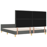 Struttura del letto Grigio scuro 180 x 200 cm Tessuto