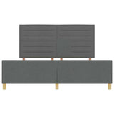 Struttura del letto Grigio scuro 180 x 200 cm Tessuto