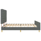 Struttura del letto Grigio scuro 180 x 200 cm Tessuto