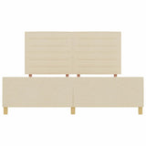Struttura del letto con testiera Crema 180 x 200 cm Tessuto