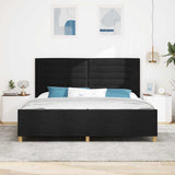 Struttura del letto con testiera Nero 200 x 200 cm Tessuto