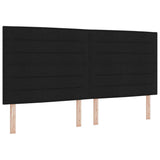 Struttura del letto con testiera Nero 200 x 200 cm Tessuto
