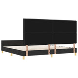 Struttura del letto con testiera Nero 200 x 200 cm Tessuto