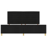 Struttura del letto con testiera Nero 200 x 200 cm Tessuto