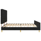 Struttura del letto con testiera Nero 200 x 200 cm Tessuto