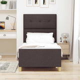 Struttura del letto Marrone scuro 80 x 200 cm Tessuto