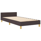 Struttura del letto Marrone scuro 80 x 200 cm Tessuto