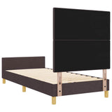 Struttura del letto Marrone scuro 80 x 200 cm Tessuto