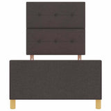 Struttura del letto Marrone scuro 80 x 200 cm Tessuto