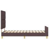 Struttura del letto Marrone scuro 80 x 200 cm Tessuto
