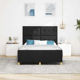 Struttura del letto con testiera Nero 140 x 190 cm Tessuto