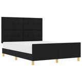 Struttura del letto con testiera Nero 140 x 190 cm Tessuto