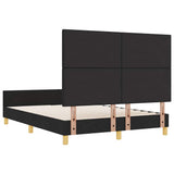 Struttura del letto con testiera Nero 140 x 190 cm Tessuto