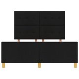 Struttura del letto con testiera Nero 140 x 190 cm Tessuto