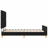 Struttura del letto con testiera Nero 140 x 190 cm Tessuto