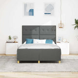Struttura del letto Grigio scuro 140 x 200 cm Tessuto
