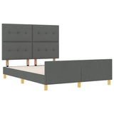 Struttura del letto Grigio scuro 140 x 200 cm Tessuto