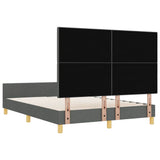 Struttura del letto Grigio scuro 140 x 200 cm Tessuto