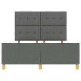 Struttura del letto Grigio scuro 140 x 200 cm Tessuto
