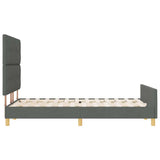 Struttura del letto Grigio scuro 140 x 200 cm Tessuto