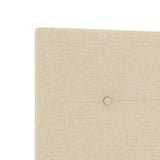 Struttura del letto con testiera Crema 200 x 200 cm Tessuto