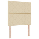 Struttura del letto con testiera Crema 120 x 190 cm Tessuto