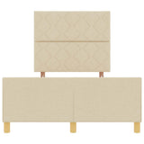 Struttura del letto con testiera Crema 120 x 190 cm Tessuto
