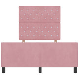 Letto a molle con testiera Rosa 120 x 200 cm Velluto