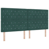 Letto a molle con testiera Verde Scuro 200 x 200 cm Velluto