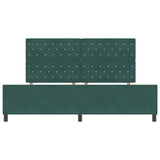 Letto a molle con testiera Verde Scuro 200 x 200 cm Velluto