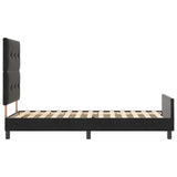 Letto a molle con testiera Nero 90 x 190 cm Velluto
