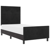Letto a molle con testiera Nero 90 x 200 cm Velluto