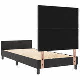 Letto a molle con testiera Nero 100 x 200 cm Velluto