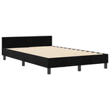 Letto a molle con testiera Nero 120 x 190 cm Velluto