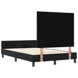 Letto a molle con testiera Nero 120 x 190 cm Velluto