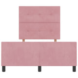 Letto a molle con testiera Rosa 120 x 190 cm Velluto