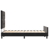 Letto a molle con testiera Nero 120 x 200 cm Velluto