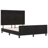 Letto a molle con testiera Nero 140 x 190 cm Velluto