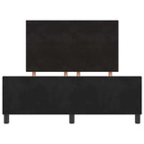 Letto a molle con testiera Nero 160 x 200 cm Velluto
