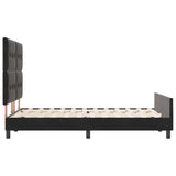 Letto a molle con testiera Nero 160 x 200 cm Velluto