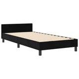 Letto a molle con testiera Nero 180 x 200 cm Velluto