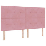 Letto a molle con testiera Rosa 180 x 200 cm Velluto